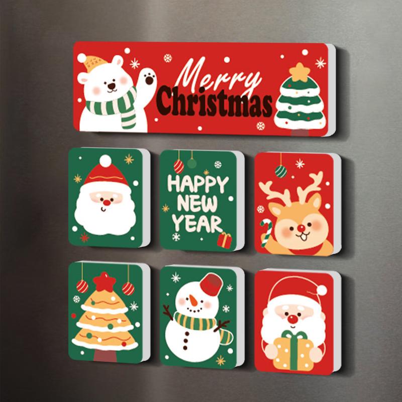 Creative Christmas Refrigerator Magnet Set