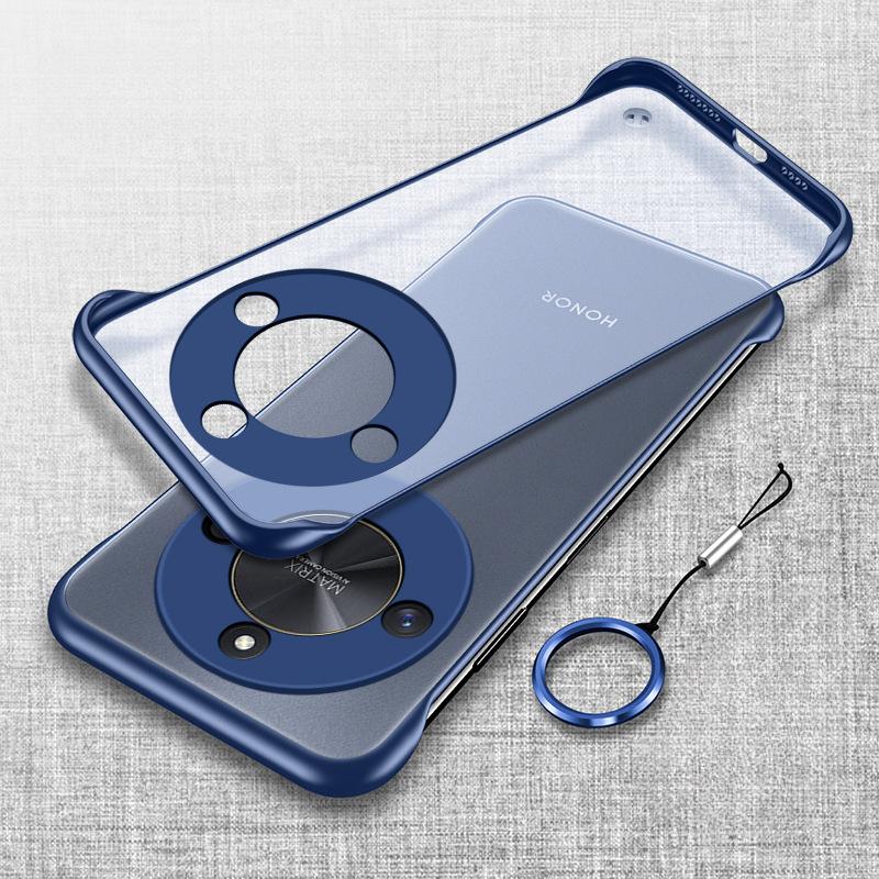 Frameless Phone Case for Honor X9C Smart X9 C Matte Hard PC Translucent Shockproof Bumper Ring Back Case for Honor X60 Pro X60i Borderless Cover