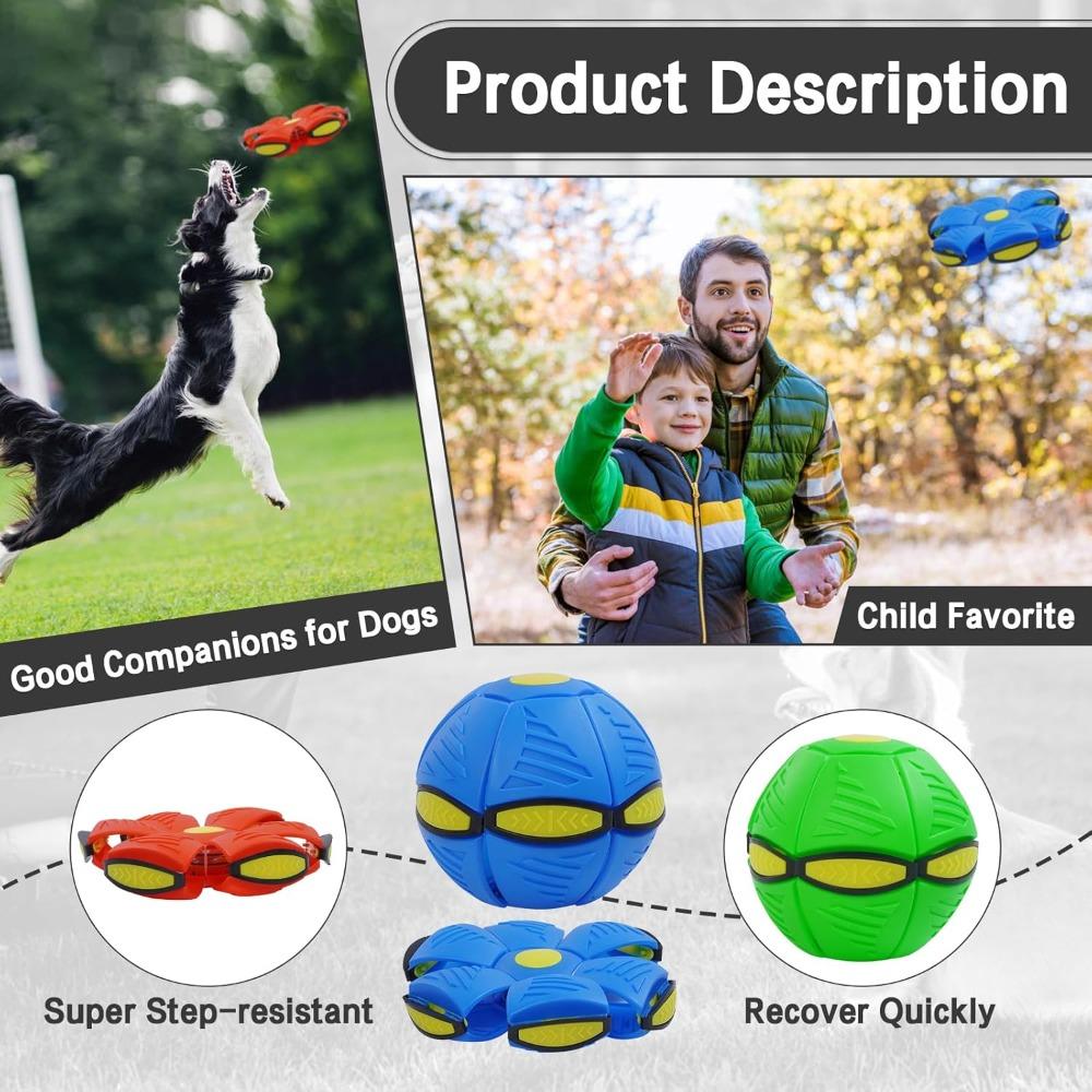 Dog Flying Disc Toy,Pet Toy Flying Saucer Ball,Flying Saucer Ball,Doggy Disc Ball,2025 New Design For Dog Outdoor Games