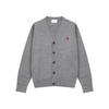 New AMI CS Knitted Sweater Crew Neck Trendy Brand Female Couple Small Love Loose Top Long Sleeve Cross-border Knitted Sweater