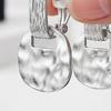 Trendy Elegant Square Ear Clips Temperament Light Luxury Minimalist Ear Clips French Style Water Ripple Ear Clips Women Jewelry
