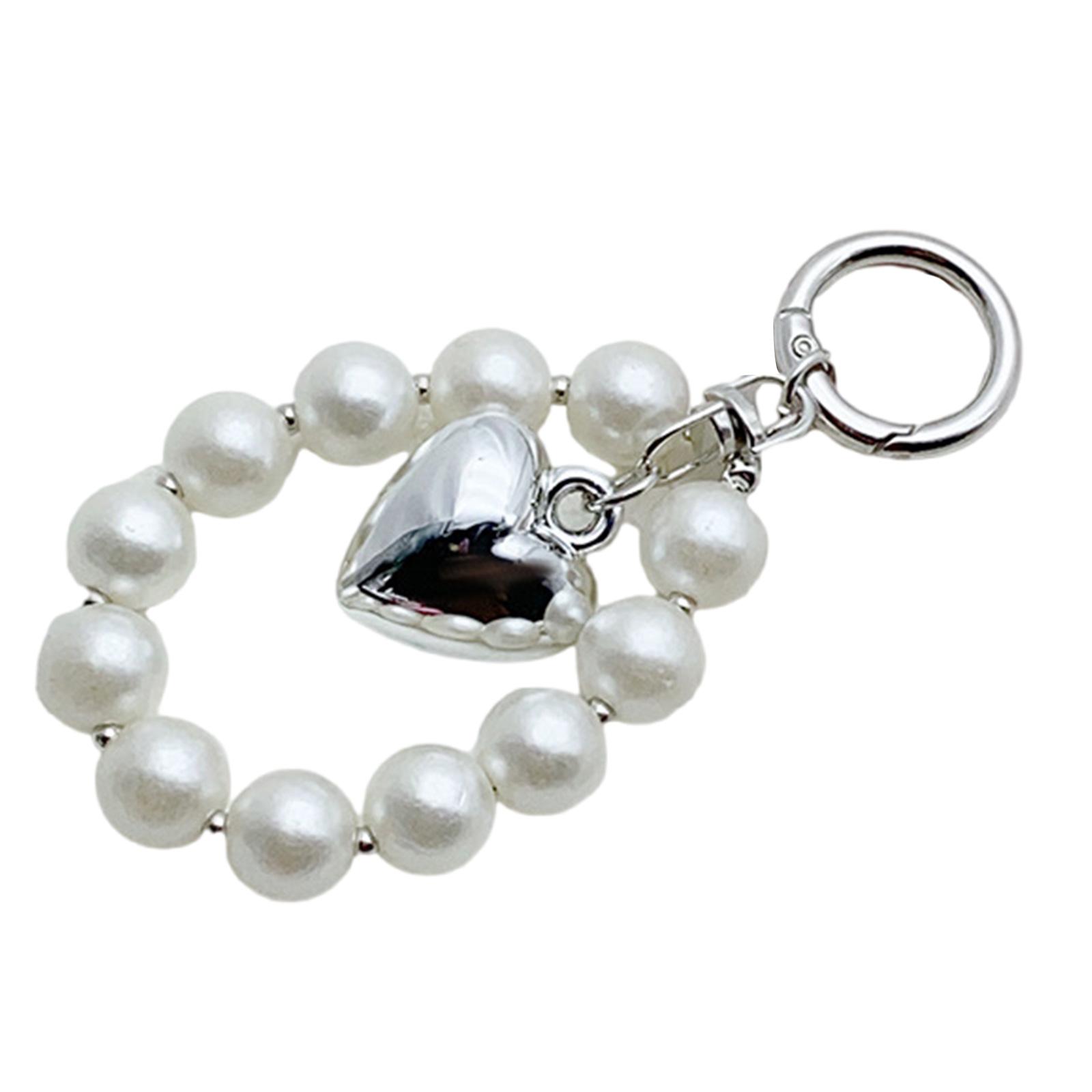 

Элегантный бант-сердце с подвеской из жемчуга, милые бисерные кольца, брелок-бант-сердце для любителей моды