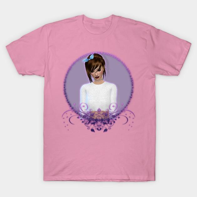 T Shirt Women Purple Harajuku Print Kawaii Tshirt Summer Short Sleeve Female T-Shirt Top Tee