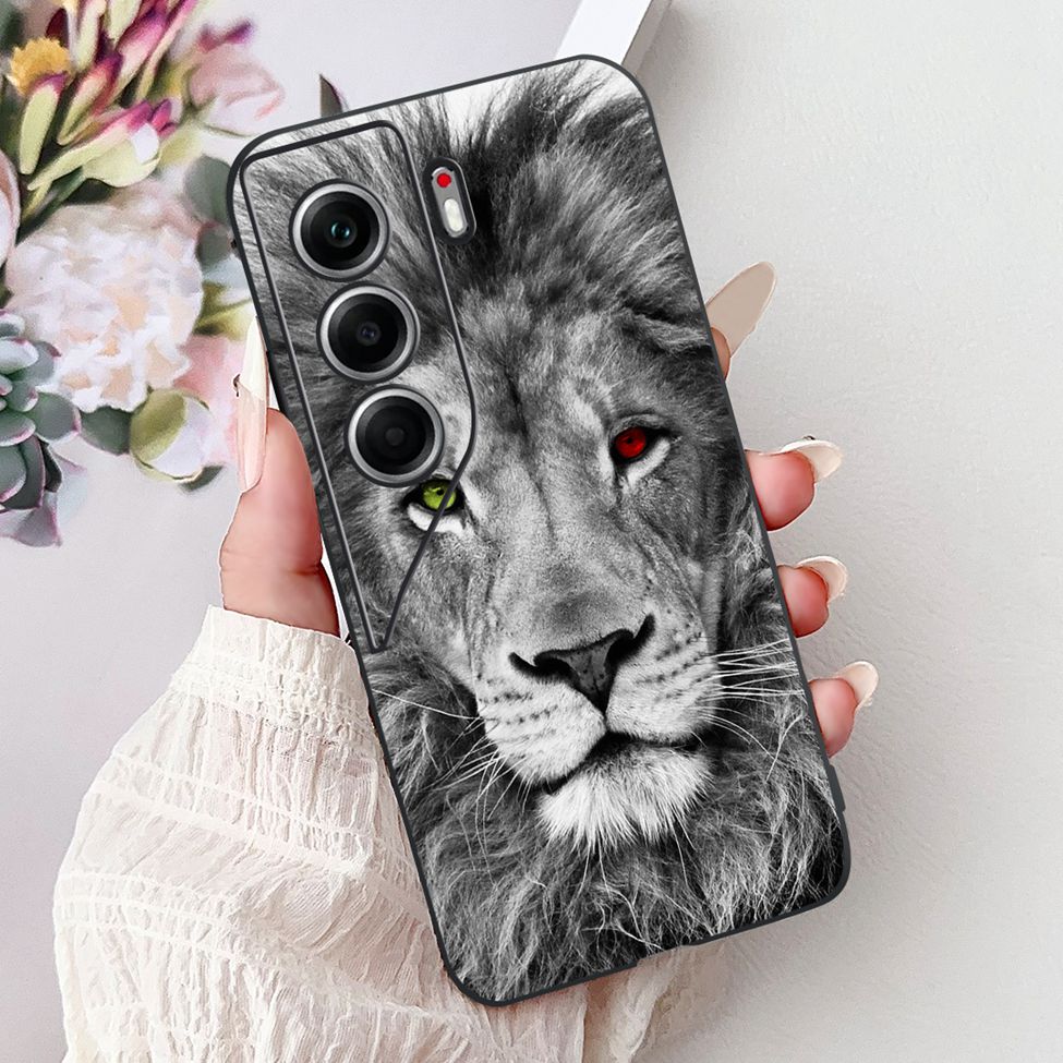For Tecno Camon 40 Case CM5 Silicone Cute Cat Fashion Flowers Funny Painted Back Cover For Techno Camon 40 Phone Case Bumper