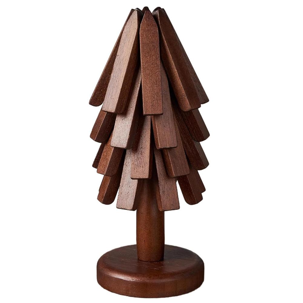 Tree Design Stand Wooden Trivets Non-Slip Decorative Anti Scald Heat Resistant Table Mat Wood Table Mat for Hot Dishes