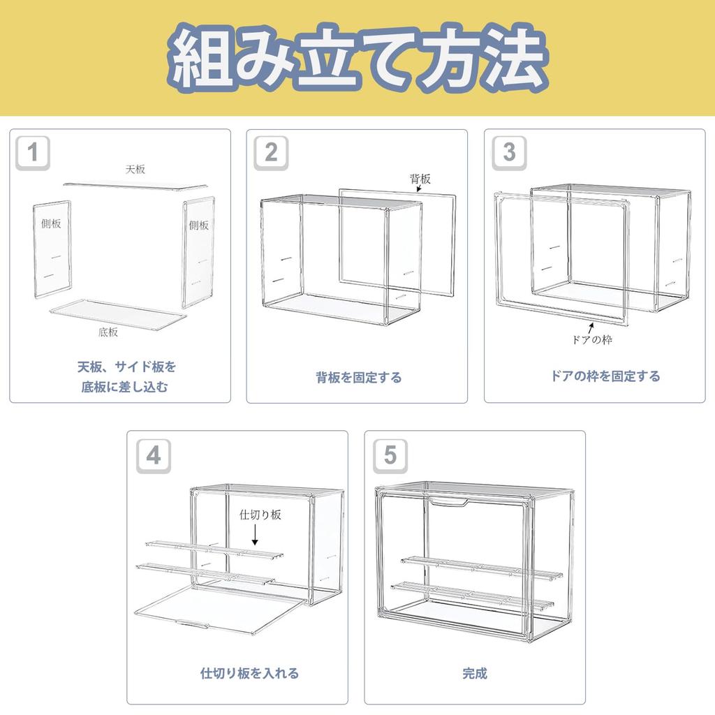 QISHENG Large Capacity Figure Transparent Box Perfect for Blind UV Collection Display for Living Multi-Layer Case, - Boxes/Lego/Gachapon Storage!