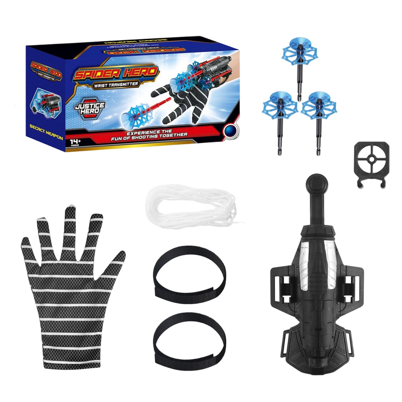 

Soft Bullet Can Be Fired Spinning Gloves Black Children s Toys Boy One Size чёрный