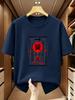 Summer Unisexs Retro Japanese Osaka Street Print TShirt for Daily Casual Wear Breathable 100 Cotton Roundneck Short Sleeve