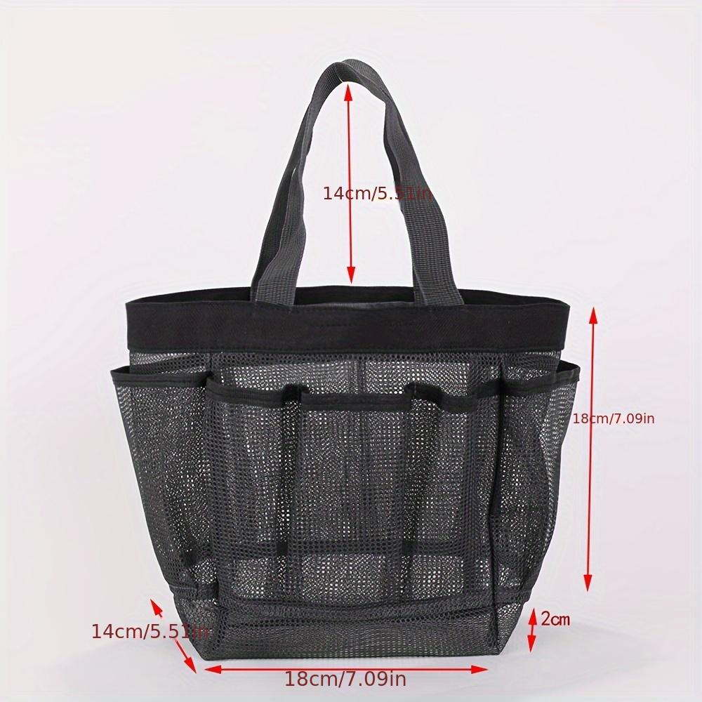 

Portable Mesh Shower Bag – Quick-Dry, Holds Shampoo & Soap, for Bathroom & Travel. чорний
