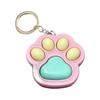 Lovely Claw Shape Stress Relief Keychain Portable Cat Paw Keyring for Anxiety Office Travel Accessories