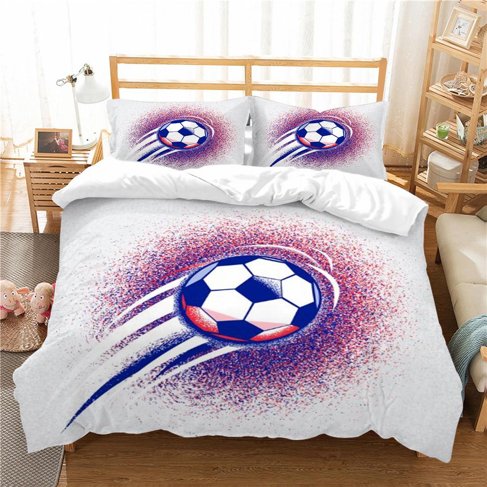 Heißer Verkauf Bettbezug Sets 3D Gedruckt Bett Set Fußball Heimtextilien Highend Polyester Quilt Abdeckung Kinder Einzigen Größe Bettdecke