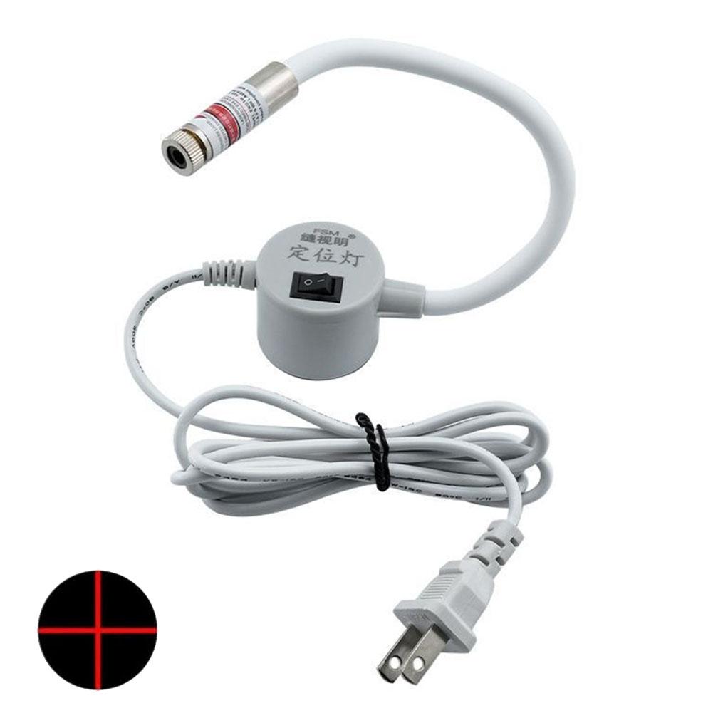 Lampada Posizionatrice Laser Rossa Alimentata per Cucito, Taglio con Base Magnetica, Linea/Croce per Accessori Macchina da Cucire