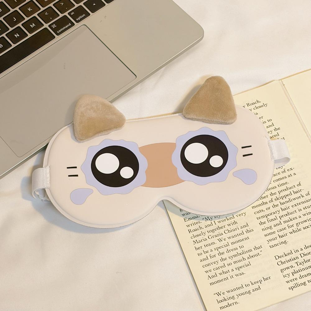 Contoured Cat Eye Sleeping Mask Ice Silk Eye Cover New 3D Sleep Mask Travel