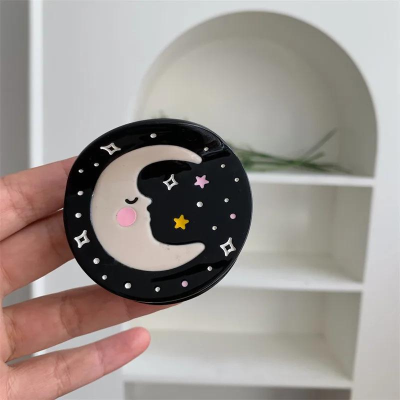 

1 шт. Черный Мечтательный Звезда Луна Круглый Зажим Акула Персонализированный Захват для Волос Заколка для Волос Аксессуары для Волос Женский Новый Стиль