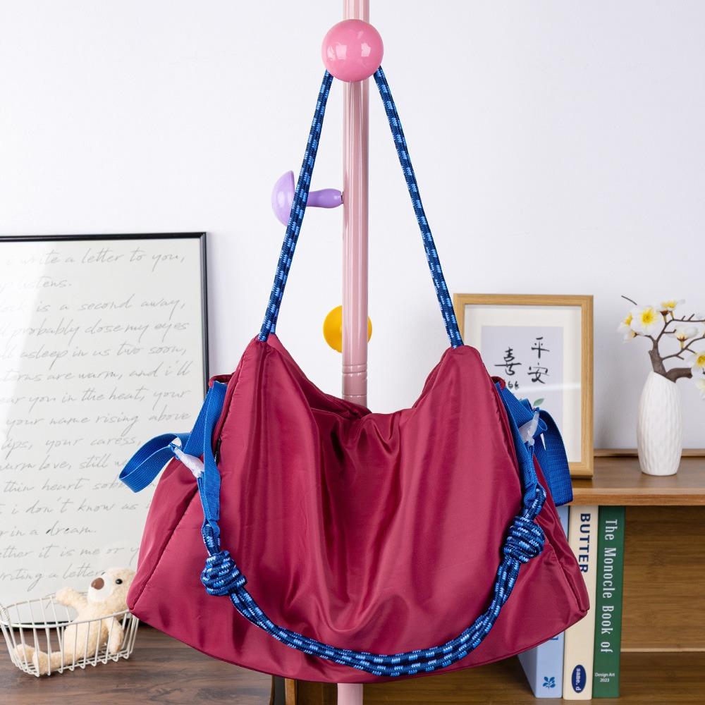Casual Nylon Canvas Shoulder Bag Large Capapcity Zipper Close Tote Bag Soft Waterproof Travel Bag Women Bag