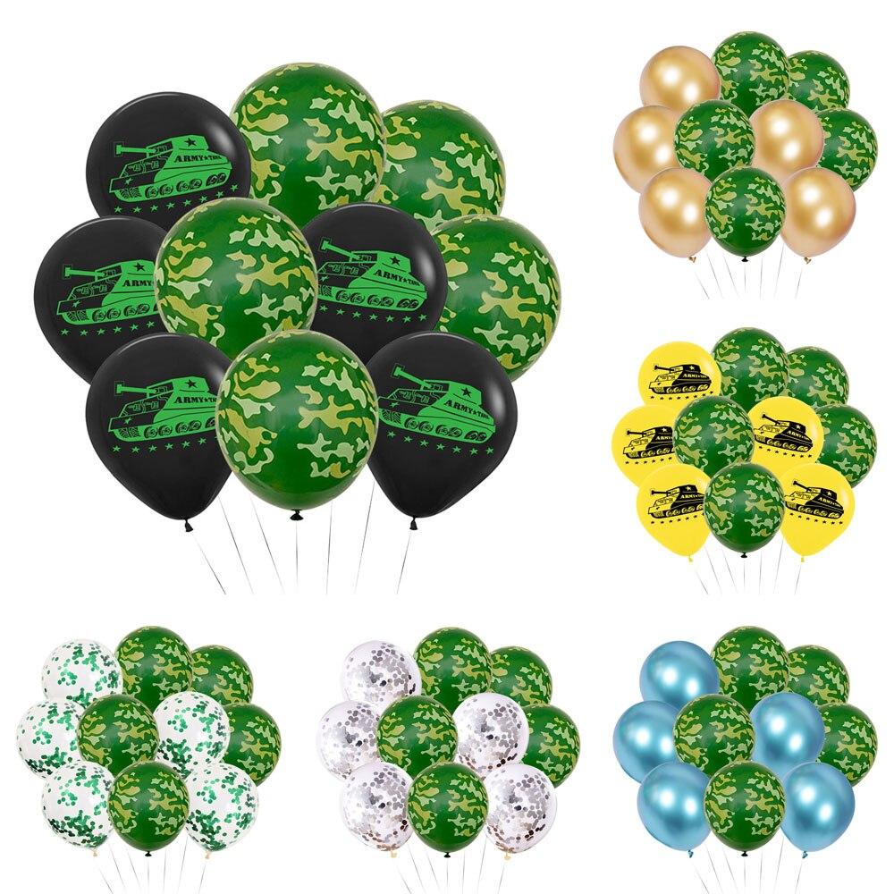 Tank Party Camouflage Latex Balloon Combo Package Military Theme Party Boy Birthday Party Decoration