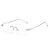 Alloy Rimless Diamond Cutting Man Glasses Frame Optical Prescription Eyeglasses Men Eyewear Fashion