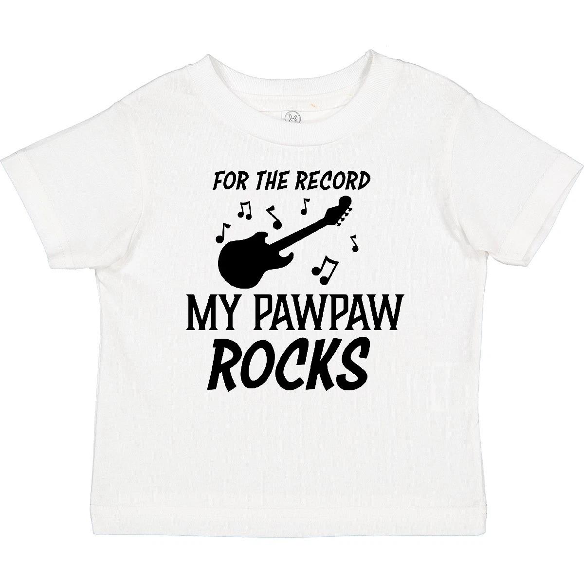 Inktastic For The Record My Pawpaw Rocks Baby T-Shirt Family Grandpa Grandfather 100