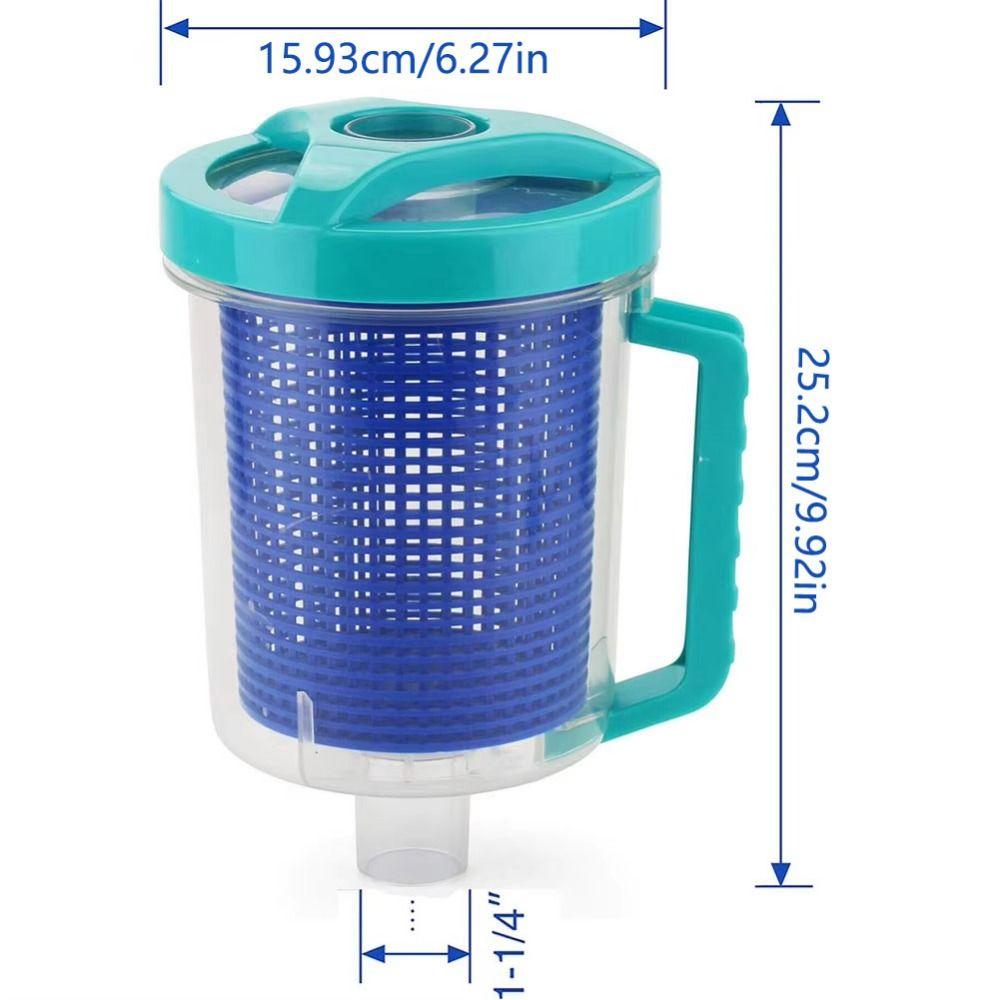 With 5 Skimmer Socks Inline Pool Leaf Canister Leaf Trap for Swimming Pool Pool Drainer