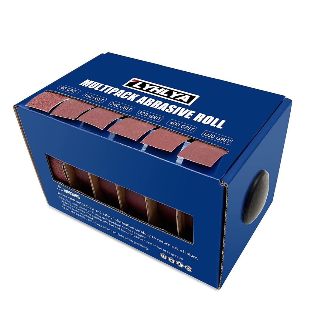 Sandpaper Sand Paper Abrasive Paper with Dispenser Emery Cloth Roll for Wood Furniture Finishing Metal Sanding Polishing 80/150/240/320/400/600