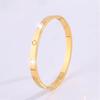 Classic titanium steel bracelet for women, popular fashion light luxury bracelet, ten diamond gold bracelet for girlfriends