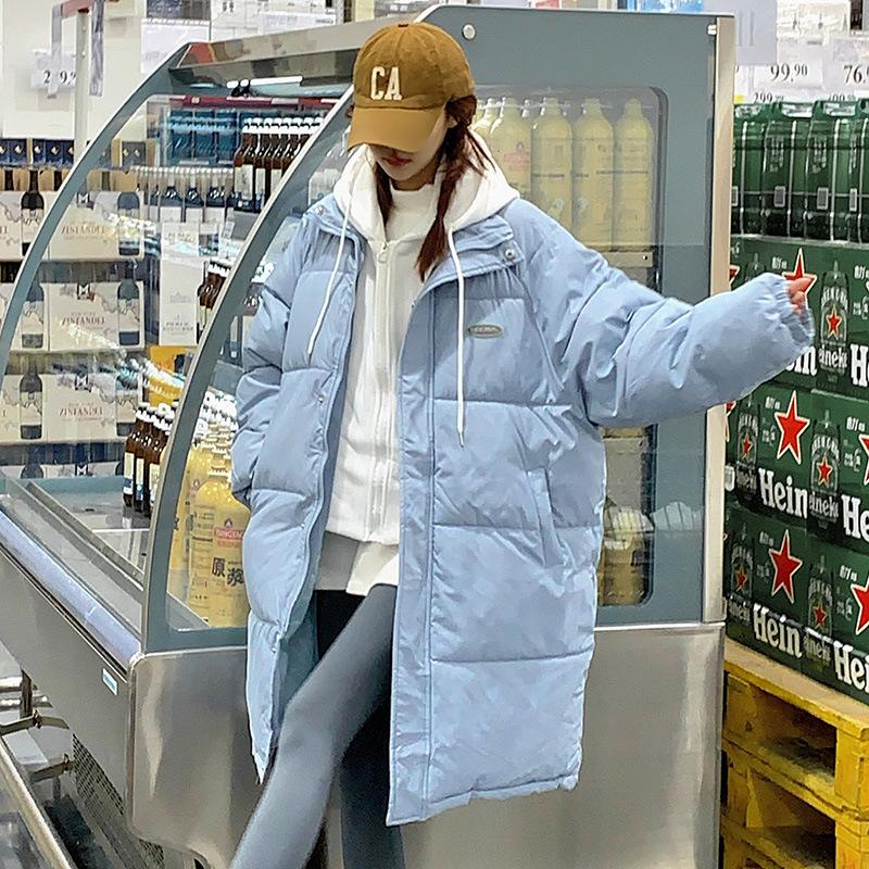 Korean Mid-length Jacket Warm Down Padded Jacket 2025 Women's Loose Ins Student Casual Thickened Padded Jacket