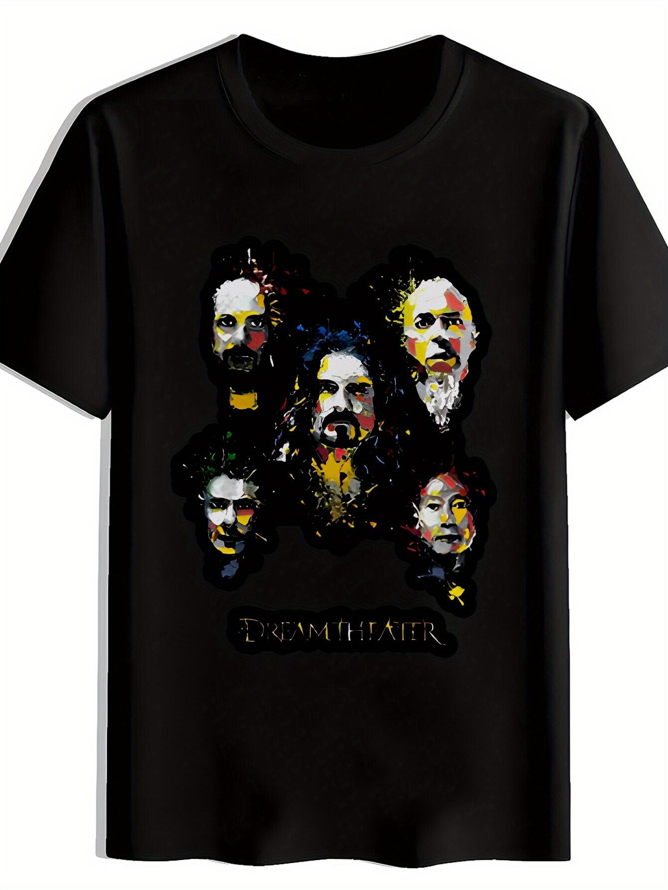 

Black Dream Theater Graphic T-shirt - Casual Crew Neck XXL