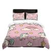 Unicorn Kids Bedding Set 3Pcs Duvet Cover & Pillowcases Bed Linen For Girls Fantasy Children'S Bed Cover Set Soft & Cute