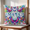 MaMa Cushion Cover Natural Linen Organic Fabric DoubleSided Printing Couch Pillow Covers Home Decor
