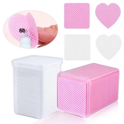 200Pcs/Box Lint Free Clean Cotton Tablet Non-Woven Fabric Eyelash Extension Nail Glue Wipes Cleaner Cloth