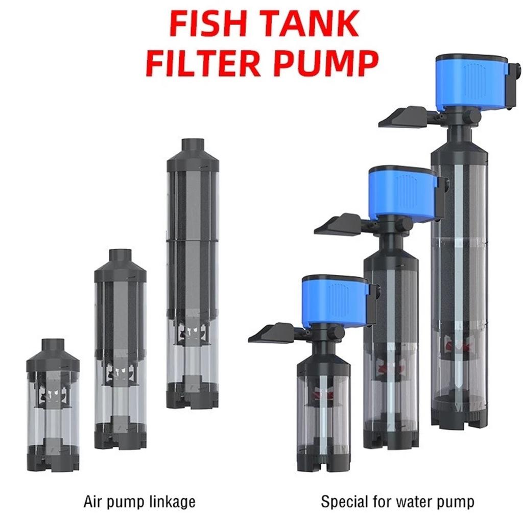 5 in 1 Aquarium Filter Pump, Internal Silent Submersible Water Pump for Fish Tank, Aquarium Pneumatic Filter Accessories, 110V/2