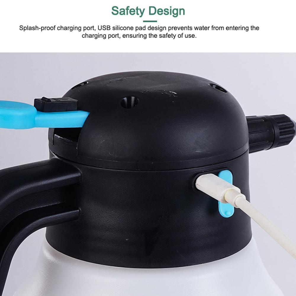 Handheld Pump Watering Sprayer 1.8L Electric Car Cleaning Bottle Practical Car Washing Foam Bottle Multifunctional