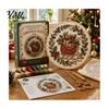 Christmas Ornament Craft Set Embroidery Kit for Beginners, Pre-Printed Pattern Full Creative Gift Parents And Friends of Tools, DIY Needlework Festive