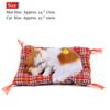 Sleeping Kid SimulationCatPlush Sound Toy Stuffed Doll Home Decoration (Yellow + White)
