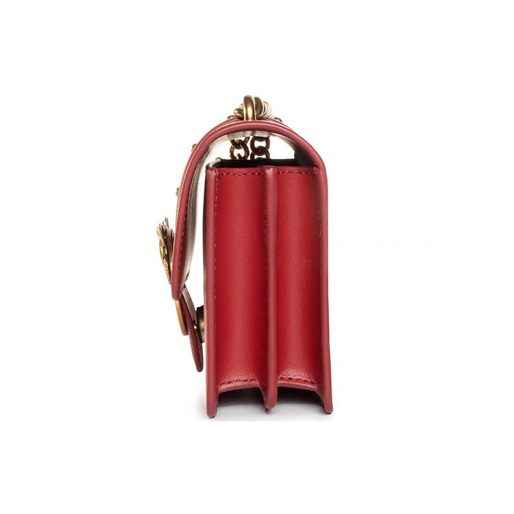 PINKO Leather Portable Crossbody Bag, Shoulder Bag Women's Red 1P21SE-Y6JC-R72