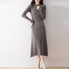 Women Sweater Dress 100% Wool MODERN NEW SAGA Turtleneck Knit Long Pullover Winter Jumpers Wool Long Dress Female