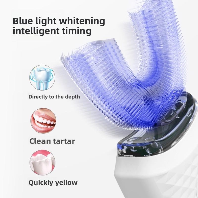 Adult U-shaped Electric Toothbrush, Sonic Soft Hair, Men's and Women's Dental Beauty Instrument, Charging, Automatic Timing Dental Scrubber