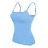 Damen Formgebendes Tanktop - Nahtloses, Bequemes, Bauchstraffendes Formgebendes Tanktop Aus Blauem Nylon… Mehr