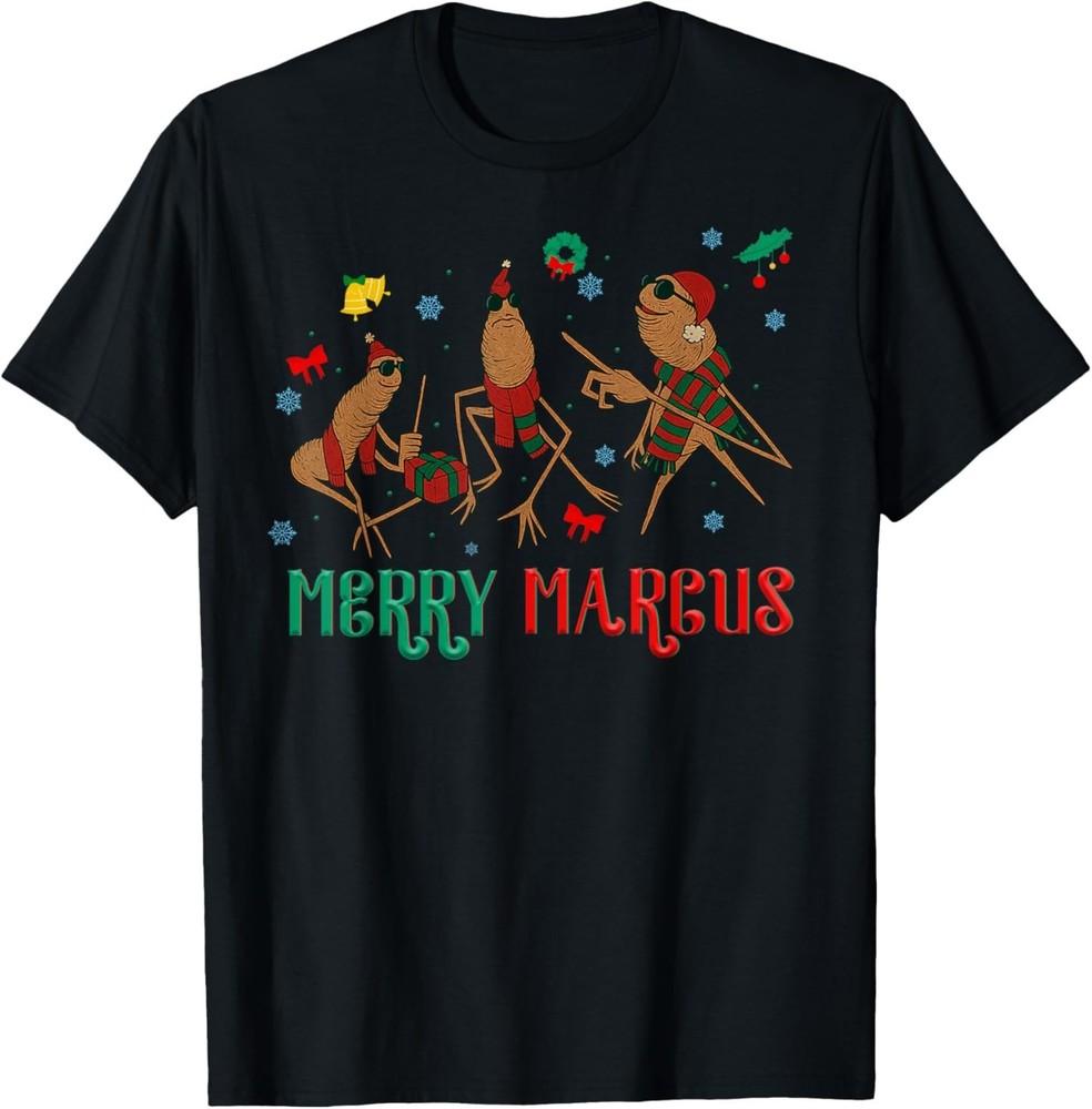 

Marcus The Worm Merry Christmas Funny Meme T-Shirt 3XL