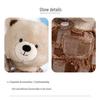 Cross Baby Denim Riddle Bean Bear Plush Toy – Healing Companion Doll for Children