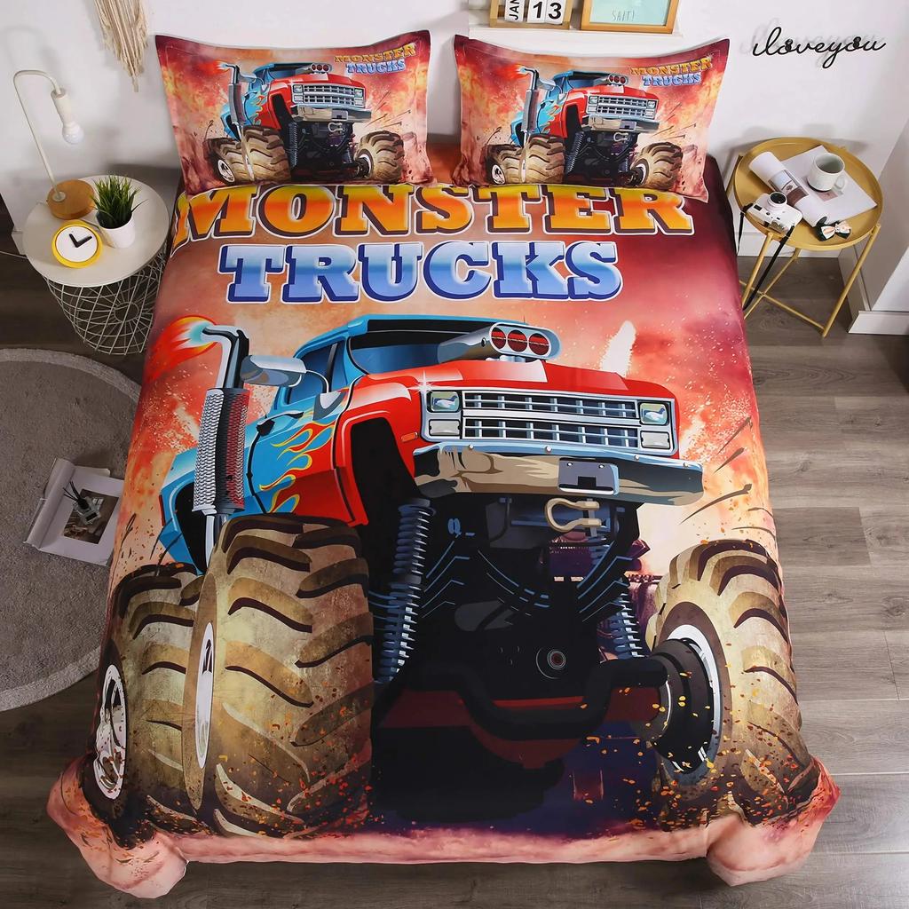 Set Copripiumino Jeep 4X4 Un Clic Ripittura Mai Fermarsi Avventura Off-Road Set Biancheria da Letto Automobili Set Biancheria da Letto Auto Sportive