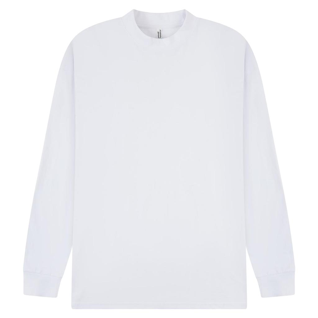Casual Classics Unisex Adult Extended Neckline Tall Oversized Long-Sleeved T-Shirt