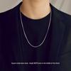 Men's Minimalist Titanium Steel Snake Bone Chain Necklace, Layered Hip-Hop Style