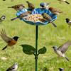 Eisen Insekt Vogelbad Blumenform Garten Vogelbad Vogel Futterspender Blumen Garten Spieß Außen