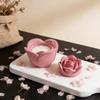 Rose Flower Embossed Resin Jar Molds Candle Cup Silicone Mould with Lid for Making Candle Container Holiday Decoration