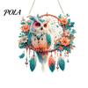 Artistic Hanging Ornament Flower Print Sun Catcher, Acrylic Colorful Owl Hummingbird Dragonfly Suncatcher, Suncatcher Ornament, Home Window