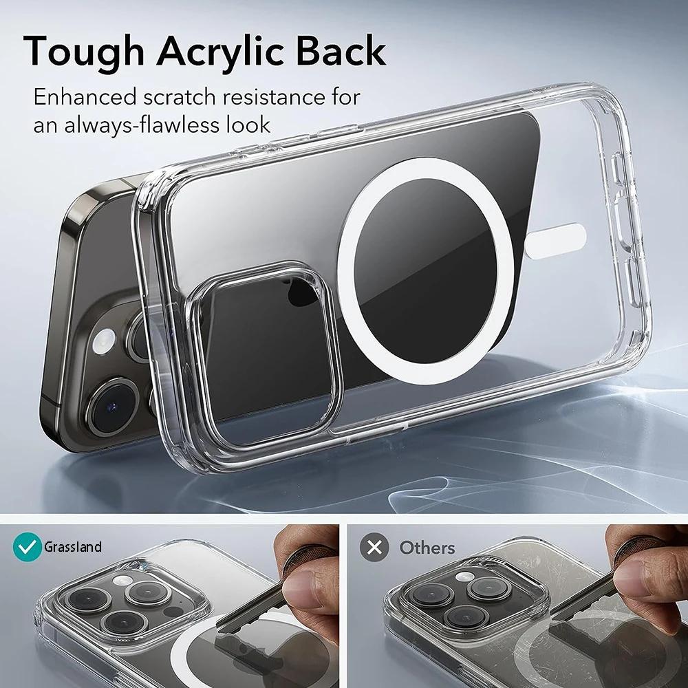 Luxury Original Clear For Magsafe Magnetic Wireless Charging Animation Phone Case For iPhone 16 15 14 Plus 13 12 11 Pro Max Cover