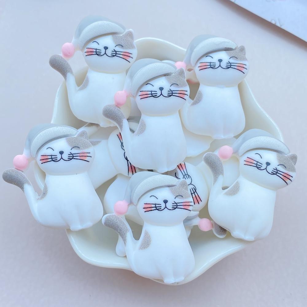 

10 шт. Новые милые мультяшные кошки, мыши, слоны из смолы, плоская задняя сторона, для скрапбукинга, DIY, аксессуары для украшения ювелирных изделий