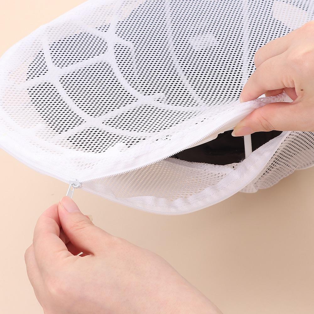 1/2Pcs Protector Holder Baseball Cap Washing Cage Baseball Hat Washer Dishwasher Hat Washing Cage Holder Frame Polyester