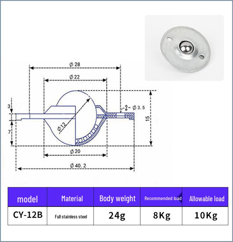 CY-25B Stainless Steel Conveyor Ball Bearing Pulley